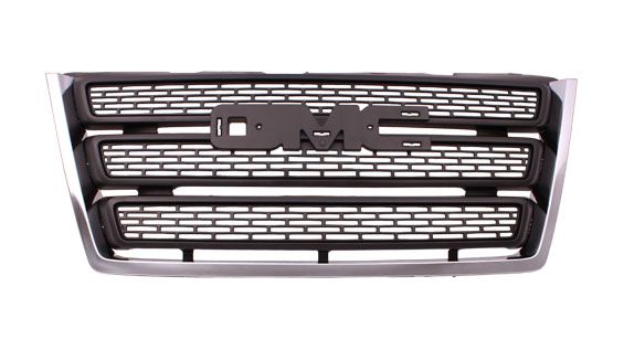 GRILLE MATTE-BLACK W/CHROME MLDG