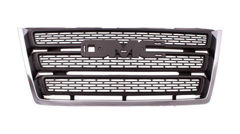 GRILLE MATTE-BLACK W/CHROME MLDG