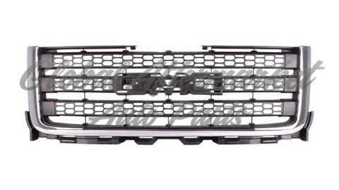 GRILLE MATTE-DK GRAY W/CHROME MLDG 2500/3500