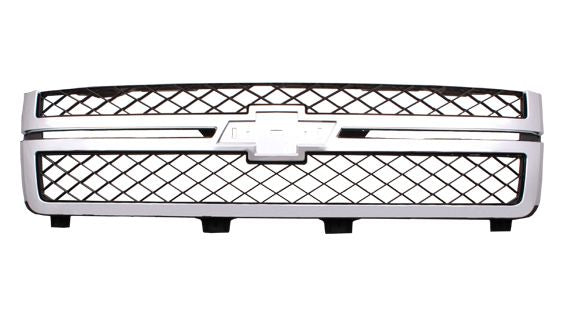 GRILLE MATTE-DK GRAY W/CHROME MLDG