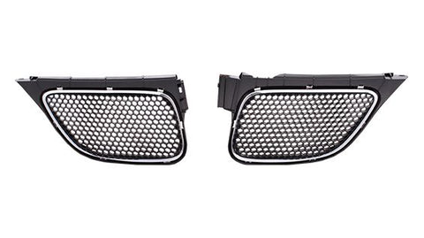 GRILLE LH UPPER MATTE-DARK GRAY W/CHROME MLDG