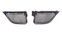 GRILLE LH UPPER MATTE-DARK GRAY W/CHROME MLDG