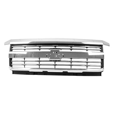 GRILLE W/CHROME MOULDING MATTE DARK GRAY