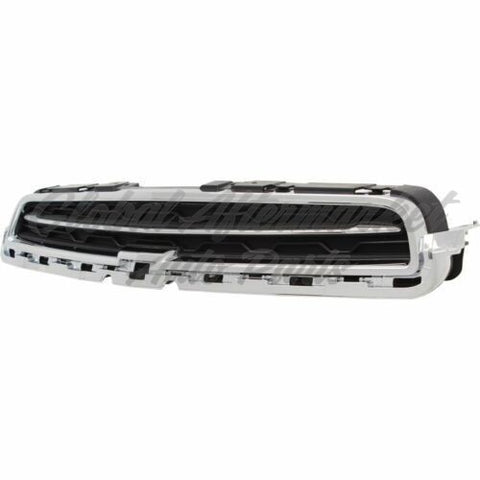 GRILLE UPPER KOREA BUILT BLACK W/CHROME MOULDING