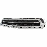 GRILLE UPPER KOREA BUILT BLACK W/CHROME MOULDING — photo 2