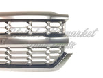 GRILLE MATTE DARK GRAY W/CHROME MOULDING — photo 3
