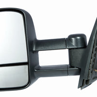 DOOR MIRROR LH POWER HTD TEXTURED TRAILER TOW TYPE TELESCOPIC W/SIGNAL MANUAL FOLDING