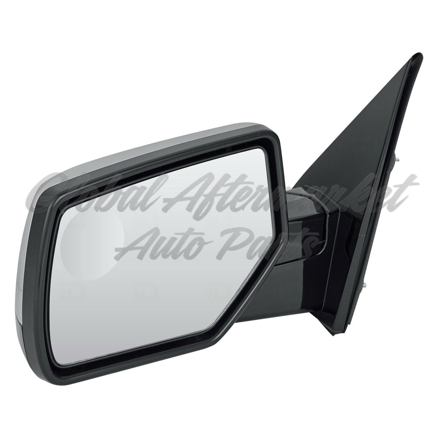 DOOR MIRROR LH POWER HTD CHROME W/BLIND SPOT MANUAL FOLD