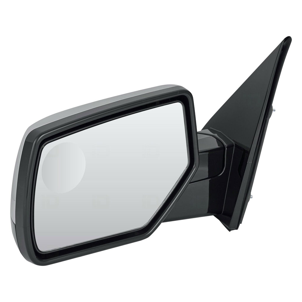 DOOR MIRROR LH POWER HTD CHROME W/BLIND SPOT MANUAL FOLD