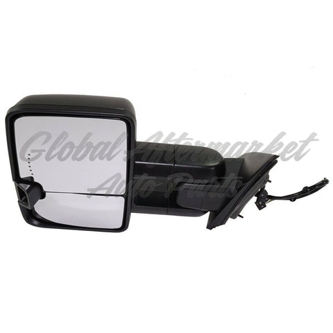 DOOR MIRROR LH POWER HTD TOW TYPE W/SIDE MARKER/IN-GLASS TURN SIGNAL/CARGO SPOTLIGHT