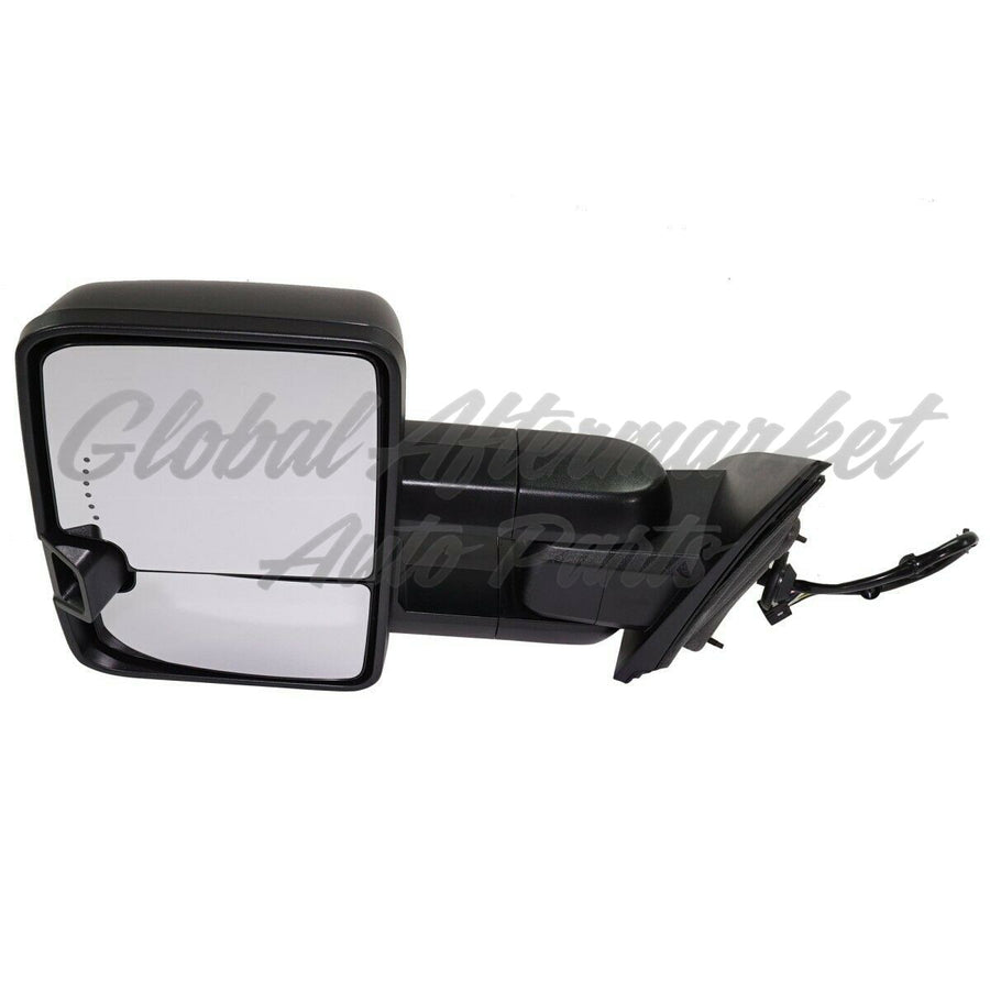 DOOR MIRROR LH POWER HTD TOW TYPE W/SIDE MARKER/IN-GLASS TURN SIGNAL/CARGO SPOTLIGHT