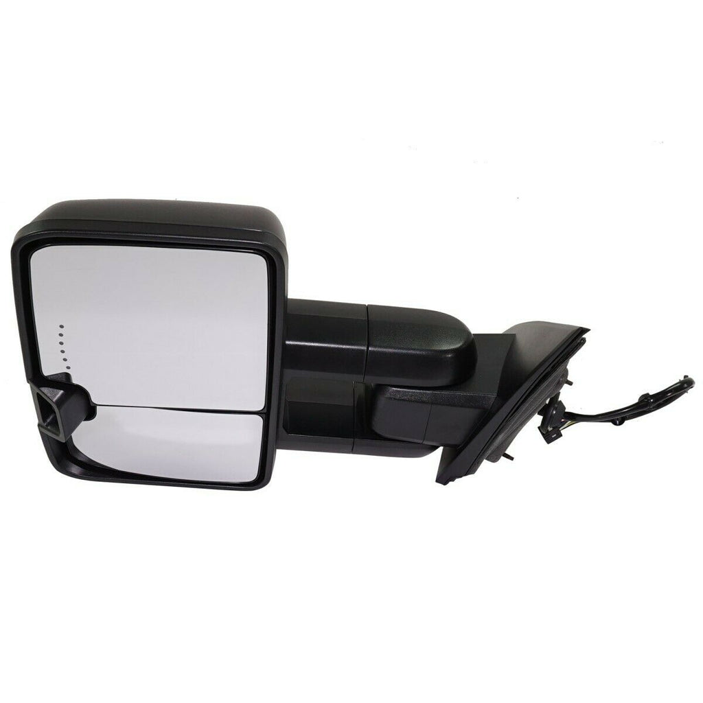 DOOR MIRROR LH POWER HTD TOW TYPE W/SIDE MARKER/IN-GLASS TURN SIGNAL/CARGO SPOTLIGHT