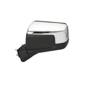DOOR MIRROR LH POWER CHROME HTD W/ SPOTTER MIRROR