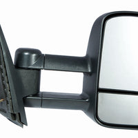 DOOR MIRROR RH POWER HTD TEXXTURED TRAILER TOW TYPE TELESCOPIC W/SIGNAL MANUAL FOLDING