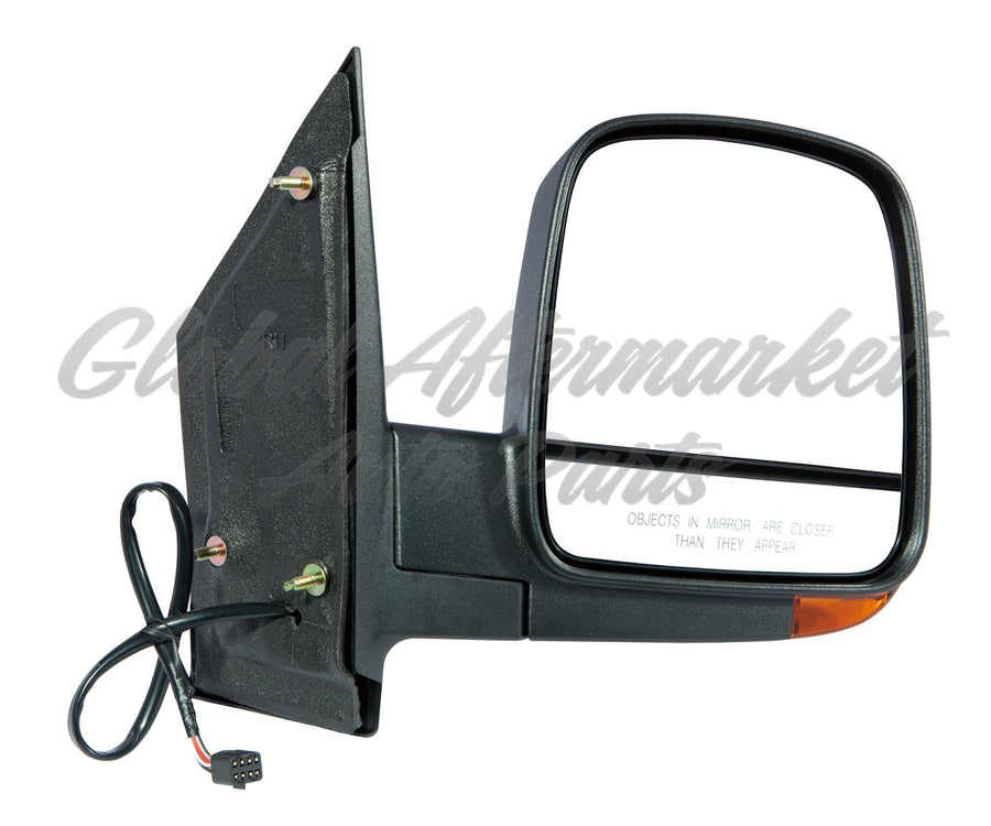 DOOR MIRROR RH POWER HTD W/SIGNAL MANUAL FOLDING TEXTURED DUAL GLASS
