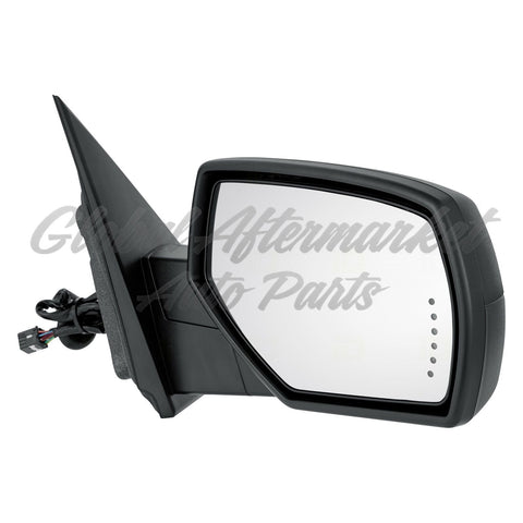 DOOR MIRROR LH POWER TEXTURED HTD STD TYPE W/SIGNAL/MEMORY/PUDDLE LAMP POWER FOLD