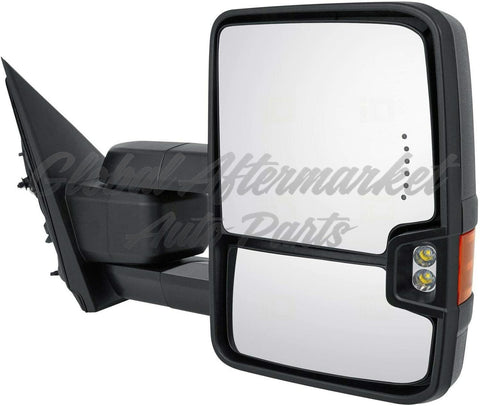 DOOR MIRROR RH POWER HTD TOW TYPE W/SIDE MARKER/IN-GLASS TURN SIGNAL/CARGO SPOTLIGHT