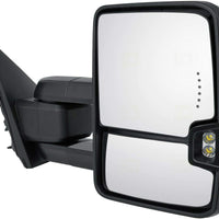 DOOR MIRROR RH POWER HTD TOW TYPE W/SIDE MARKER/IN-GLASS TURN SIGNAL/CARGO SPOTLIGHT