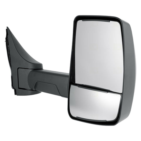 DOOR MIRROR RH POWER W/DUAL HTD GLASS/5 SLOT PLUG/LONG ARM/ 2ND DESIGN/ 96IN WIDE BOX TRUCK W/O SIGNAL / OBSTACLE DETECTION