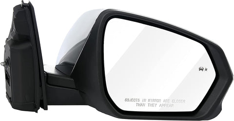 DOOR MIRROR RH POWER HTD CHROME W/BLIND SPOT/SIGNAL