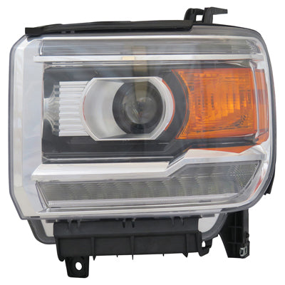 HEAD LAMP LH HALOGEN W/LED CHROME CAPA