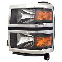 HEAD LAMP LH HALOGEN CHROME REFLECTOR TYPE