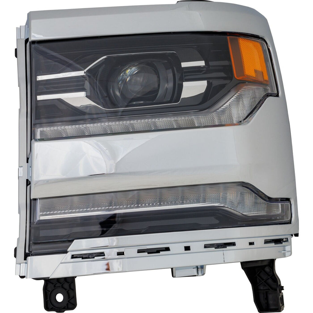 HEAD LAMP LH LED W/CHROME BEZEL