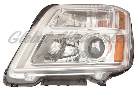 HEAD LAMP RH W/CHROME BEZEL CAPA