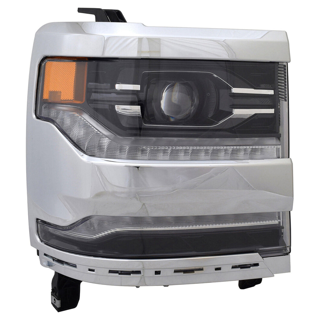 HEAD LAMP RH LED CHROME BEZEL HQ