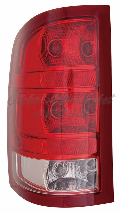 TAIL LAMP LH 2ND DESIGN W/O DARK RED TRIM W/SMALL BACK-UP BULB EXCLUDE BASE/DUALLY MODEL HQ