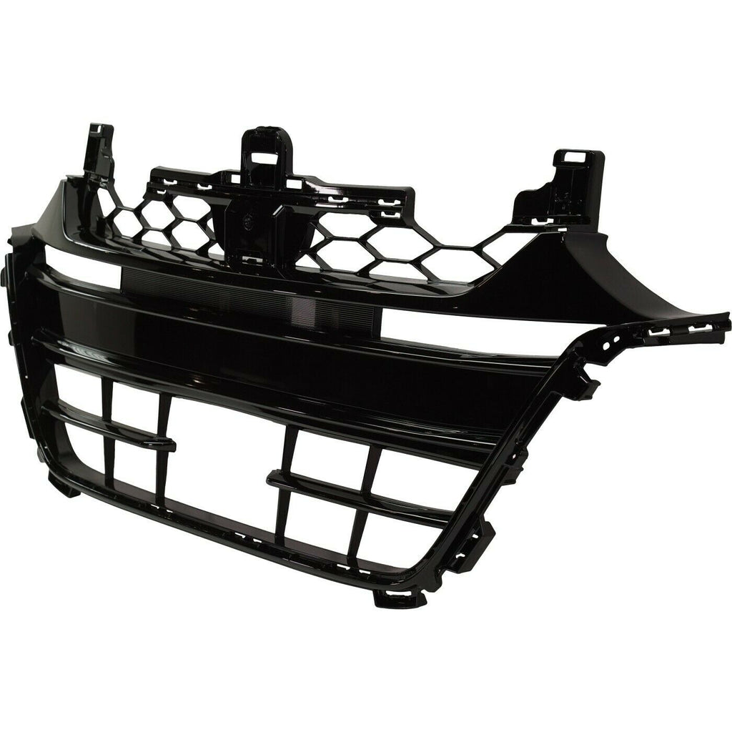 GRILLE LOWER FR PTD BLACK W/O CHROME MOULDING
