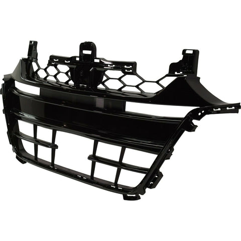 GRILLE LOWER FR PTD BLACK W/O CHROME MOULDING