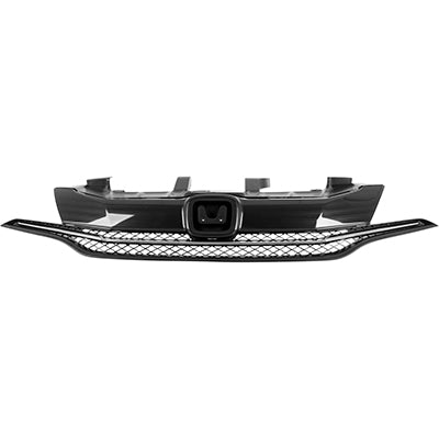 GRILLE MATTE-DK GRAY W/CHROME MLDG EXCLUDE SI