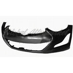 BUMPER FR PRIMED KOREA BUILT W/TOW HOOK HOLE — photo 1
