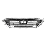GRILLE W/CHROME FRAME 4 BARS PTD SILVER GRAY W/O SPORT PKG/AUTO CRUISE — photo 1