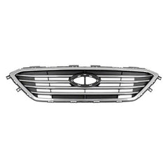GRILLE W/CHROME FRAME 4 BARS PTD SILVER GRAY W/O SPORT PKG/AUTO CRUISE