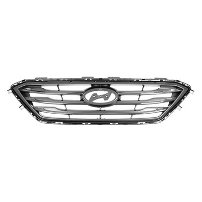 GRILLE W/CHROME/BLACK MOLDING 3 BARS W/O AUTO CRUISE PTD SILVER GRAY SPORT