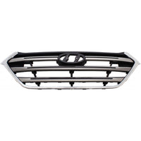 GRILLE BLACK/SILVER W/CHROME MOLDING