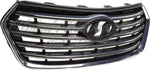 GRILLE BLACK W/SATIN CHROME BARS/FRAME USE W/O CAMERA — photo 1