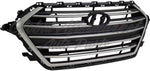 GRILLE BLACK W/SILVER BARS/SILVER FRAME USA BUILT — photo 3