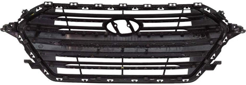 GRILLE BLACK W/SILVER BARS/SILVER FRAME USA BUILT