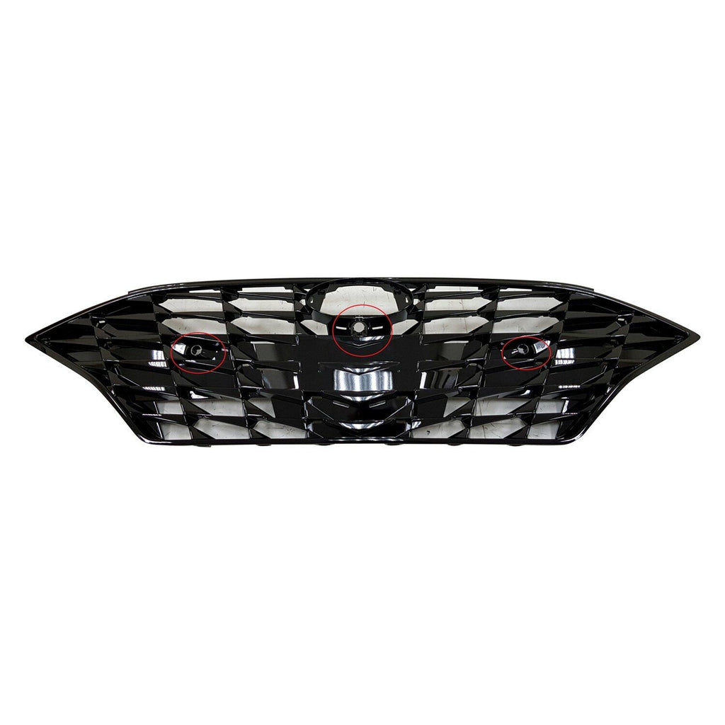 GRILLE FR GLOSS BLACK W/TWO SENSORS/CAMERA FITS LTD/ULTIMATE (CANADA) MODELS