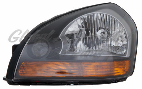 HEAD LAMP LH ORANGE REFLECTOR BLACK BEZEL HQ