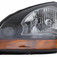 HEAD LAMP LH ORANGE REFLECTOR BLACK BEZEL HQ