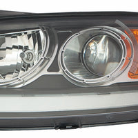 HEAD LAMP LH HALOGEN W/CLEAR LOWER REFLECTOR BLACK BEZEL CAPA