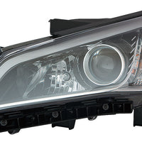 HEAD LAMP LH HALOGEN W/BLACK BEZEL/CHROME TRIM/SONATA 15-17/SPORT/LIMITED16-17