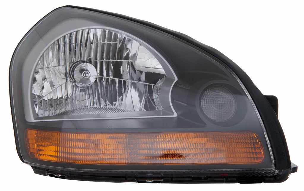 HEAD LAMP RH ORANGE REFLECTOR BLACK BEZEL HQ