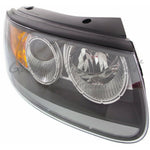 HEAD LAMP RH HALOGEN W/CLEAR LOWER REFLECTOR BLACK BEZEL HQ — photo 2