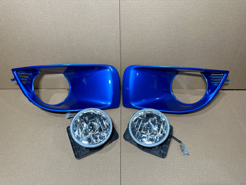 JDM Subaru Impreza WRX STi V8 Fog Lights Driving Lamps 2004 2005 Bezel Covers GD