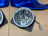 JDM Subaru Impreza WRX STi V8 Fog Lights Driving Lamps 2004 2005 Bezel Covers GD